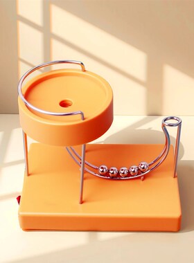 创意解压桌面永动球摆件模型科技永动机小球循环磁力玩具逗猫礼物