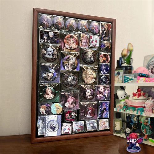 磁吸挂式小黑板家用冰箱贴展示牌谷子吧唧周边收纳架送定制磁条