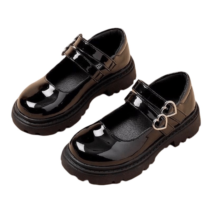 2024新款春秋女童鞋子黑色皮鞋儿童公主学生礼服演出鞋小女孩单鞋