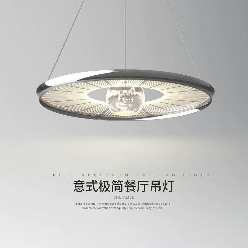意式极简饭厅吊灯简约现代高级感卧室书房灯设计师款圆形餐桌吊灯