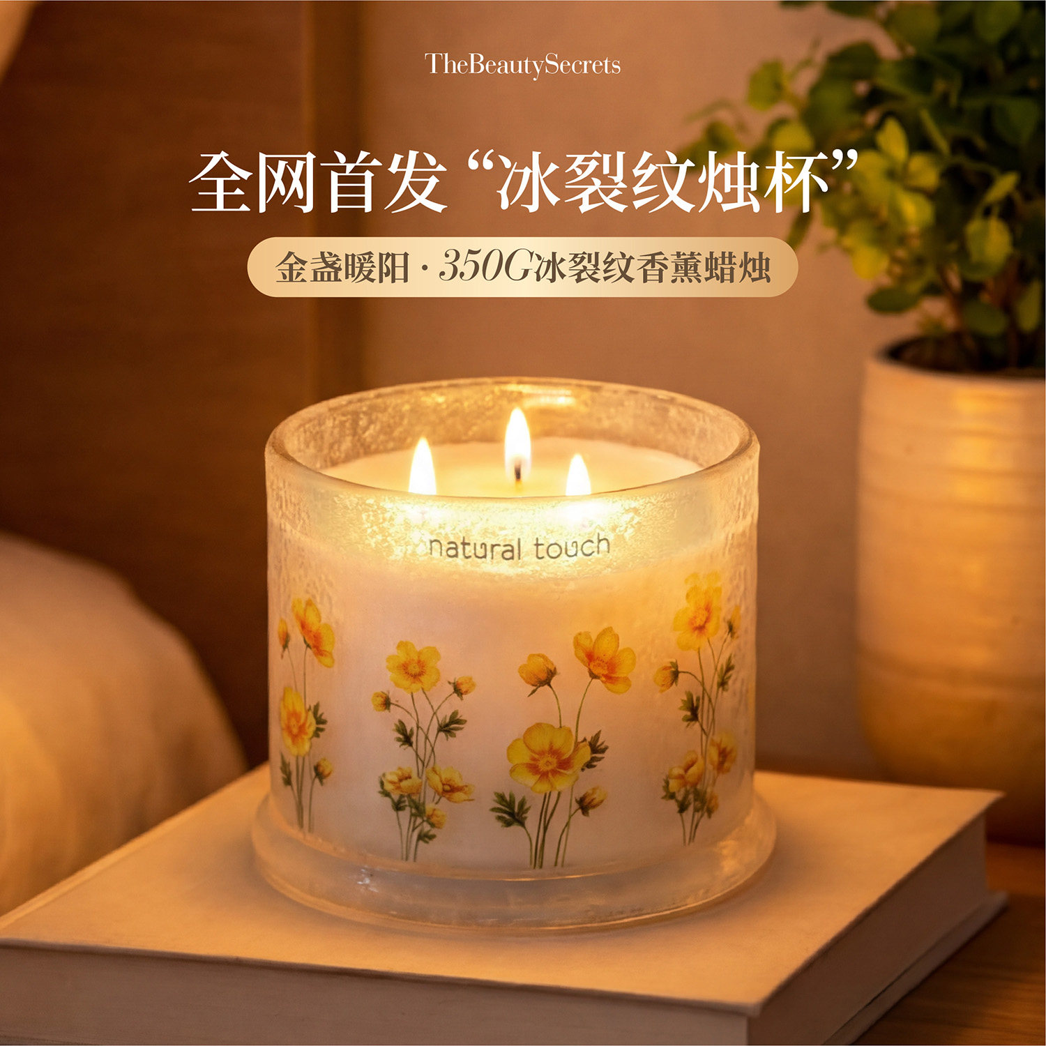 三芯烛火持久留香高级香氛蜡烛