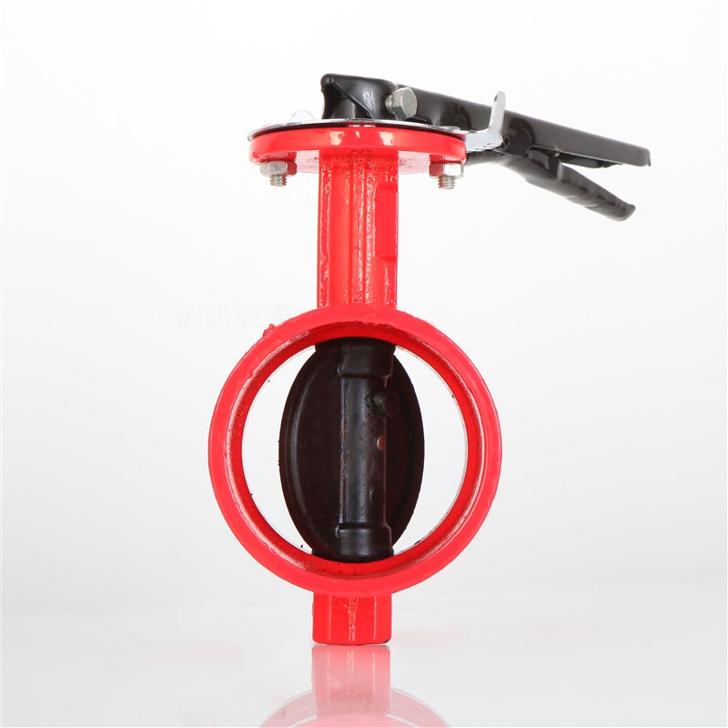 消防卡箍连接式D81X沟槽手柄蝶阀球墨铸铁镀锌水管道手动开关阀门