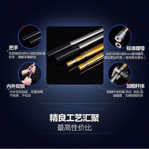 抄网杆特硬加厚加长不锈钢摘果杆万能摘果神器伸缩杆高枝摘果器