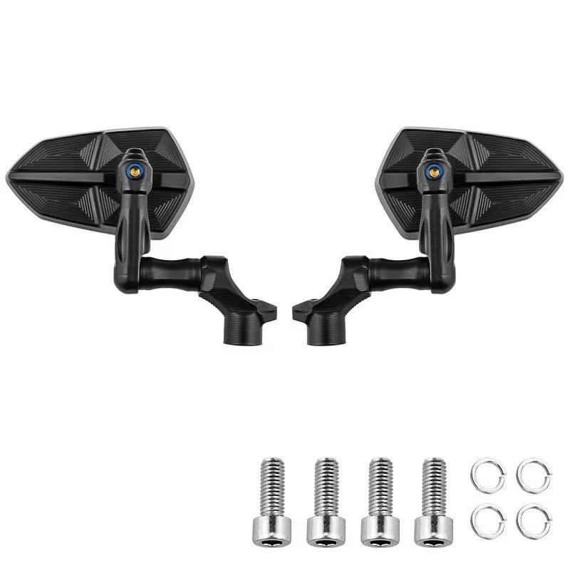 摩托车电动车CNC烧钛巴风特镜座款后视镜小牛九号极核通用反光镜