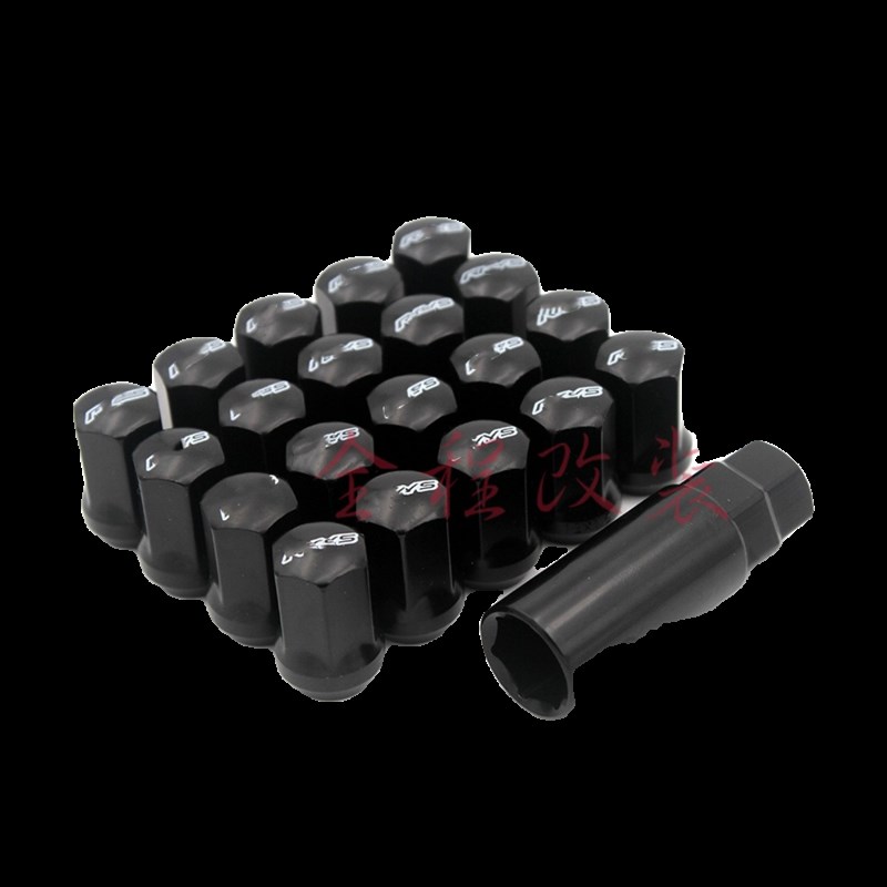 汽车改装锻造钢圈17号外六角轮毂螺丝 通用锐志马六思域螺母帽1.5