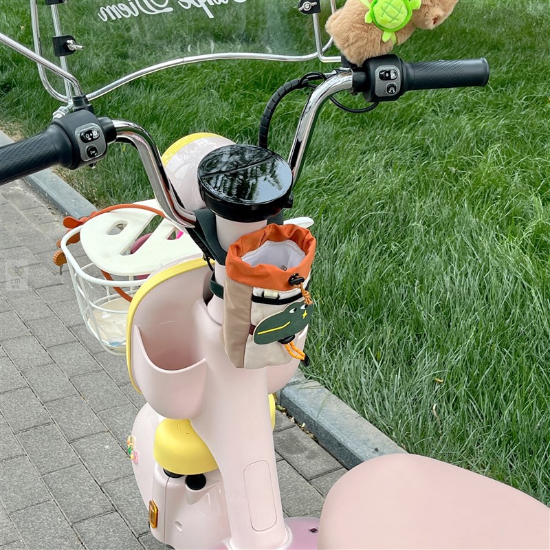 爱玛电动车前置物兜挂物包手机挂袋挂包多功能电瓶车水杯架收纳包