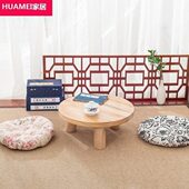 简约现代飘窗小桌子迷你小圆桌矮桌榻榻米小地桌炕桌茶几实木日式