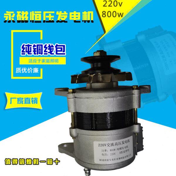 066皮带轮式220V1500W小型全新纯铜线包家用发电机组交流发电机