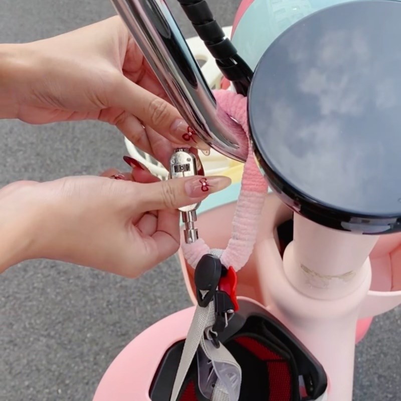 【太实用了吧!】电动车头盔锁防盗固定不伤车漆电瓶车通用防偷锁