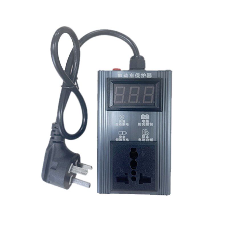 电动车自动断电插座开关60V72V电瓶充电防过充保护器智能断电插排