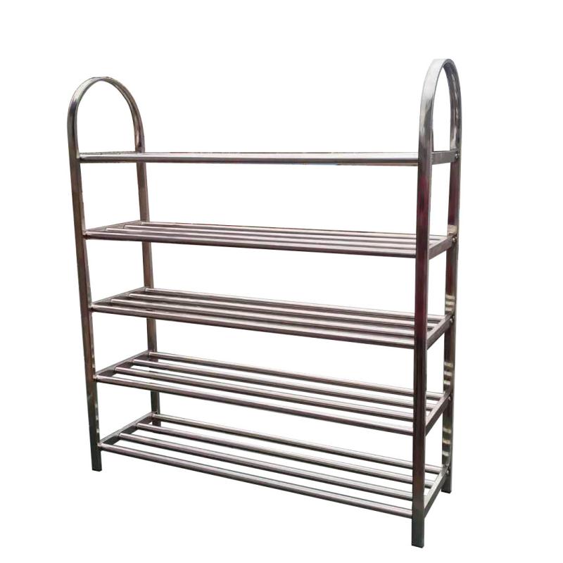 304不锈钢鞋架加厚多层经济型家用门厅寝室金属简易组装收纳靴架
