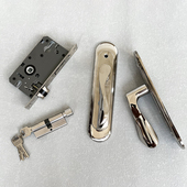 门锁家用通用型不锈钢室内门锁卧室房门锁58整套锁体锁芯可调孔距