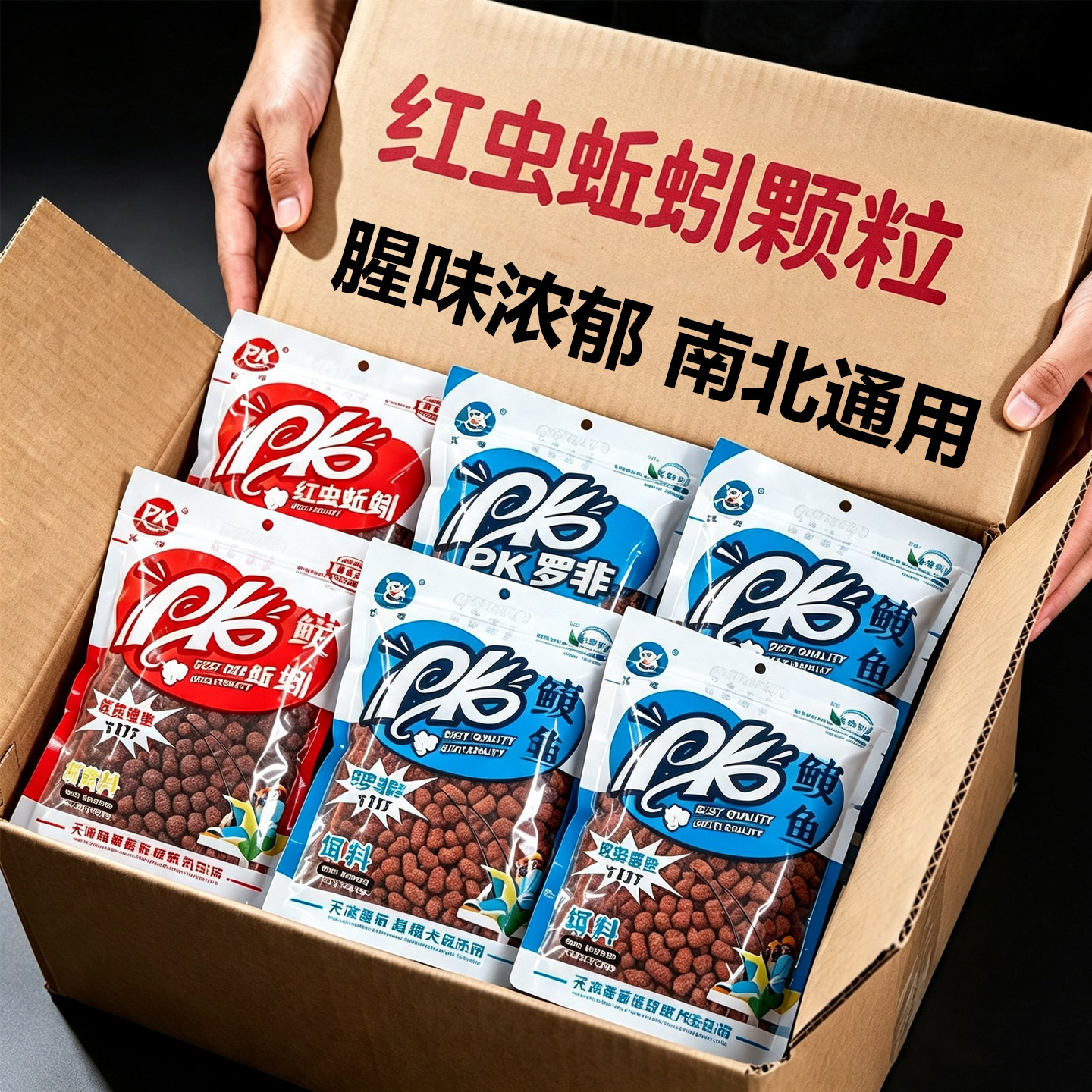 天网PK红虫蚯蚓颗粒889打窝料