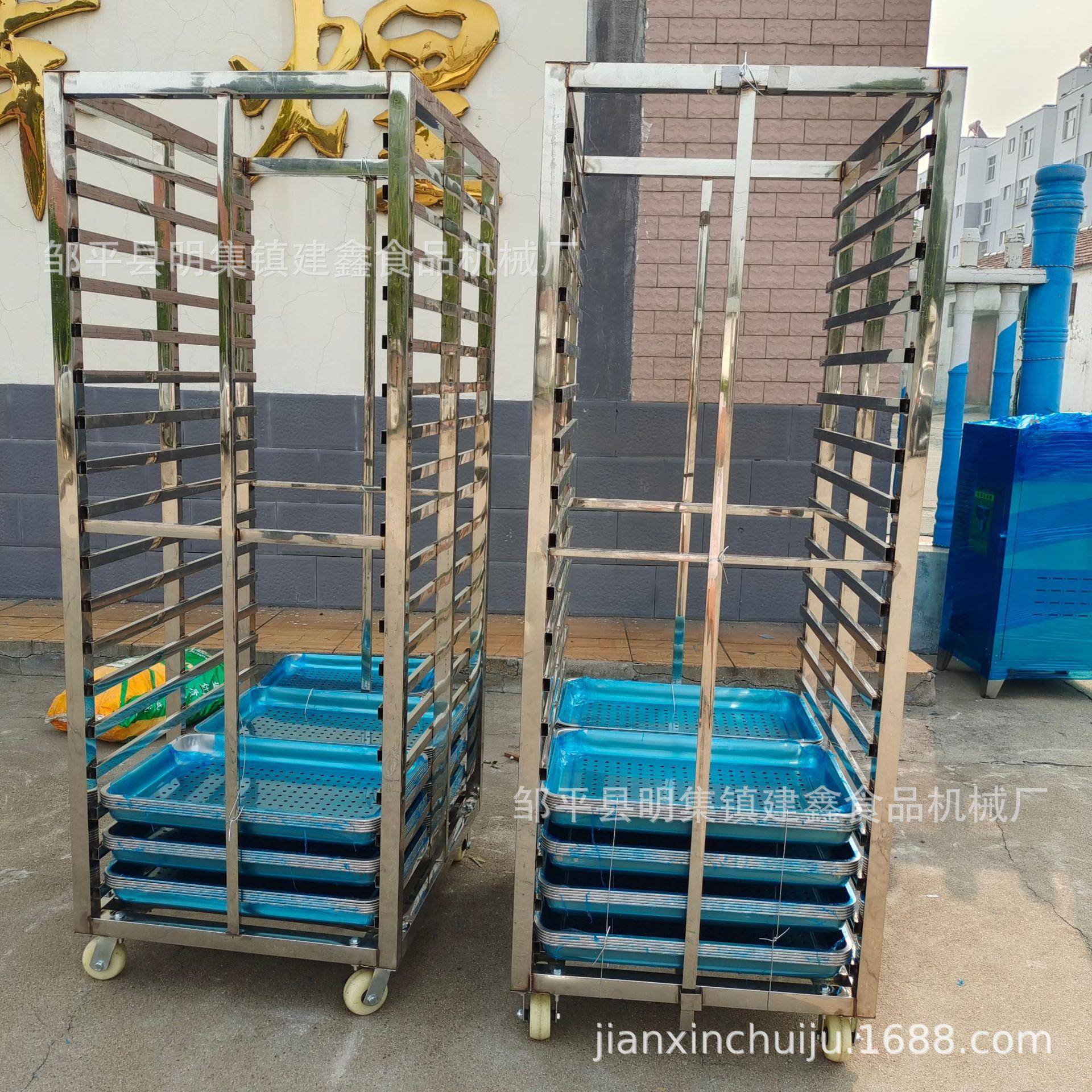 不锈钢推车单门36盘蒸箱馒头架子304材质货架