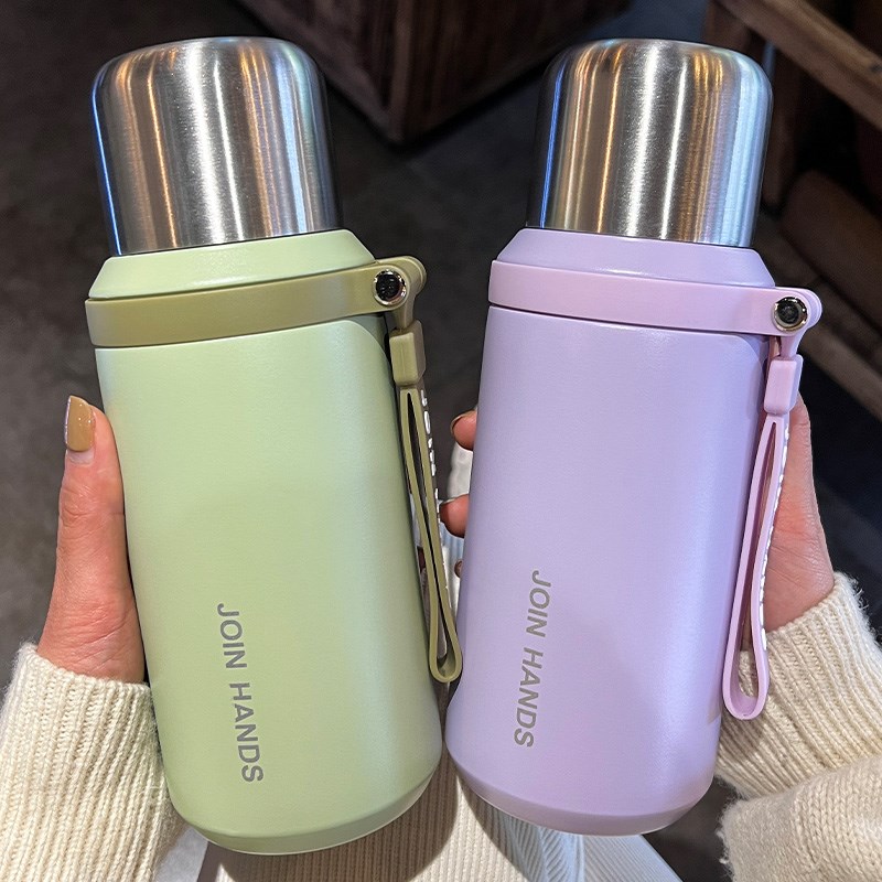 冬季简约保温杯202o4新款男茶水分离316不锈钢学生女士大容量水杯
