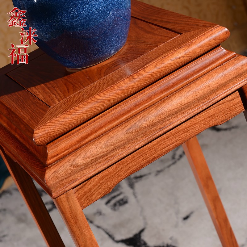 红木中式实木花架k花梨木盆景架家具明式落地花几客厅边角几花架