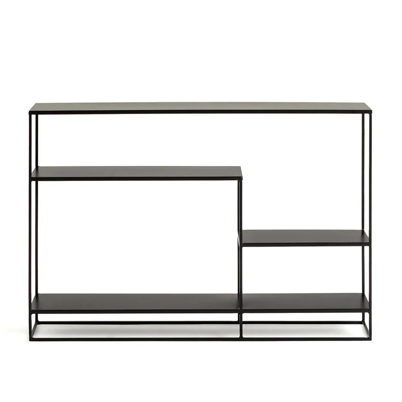 铁艺沙发后长条书架简约多层落地置物架客L厅玄关厨房收纳隔板架