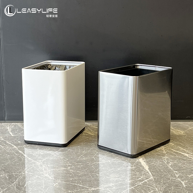 长方形窄逢垃圾桶家用客厅卧室卫生间厕所无盖办公室高Z档轻奢纸