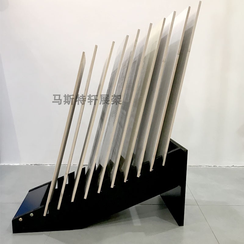 陶瓷展架300样板展示架400墙地砖木插架600P地板砖样品架瓷砖展具