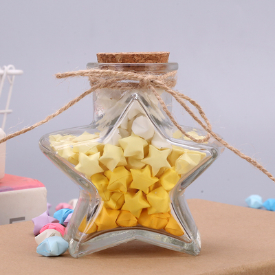 透明玻璃星星瓶许愿瓶带木塞漂流瓶幸运星瓶子装520颗七夕节礼物