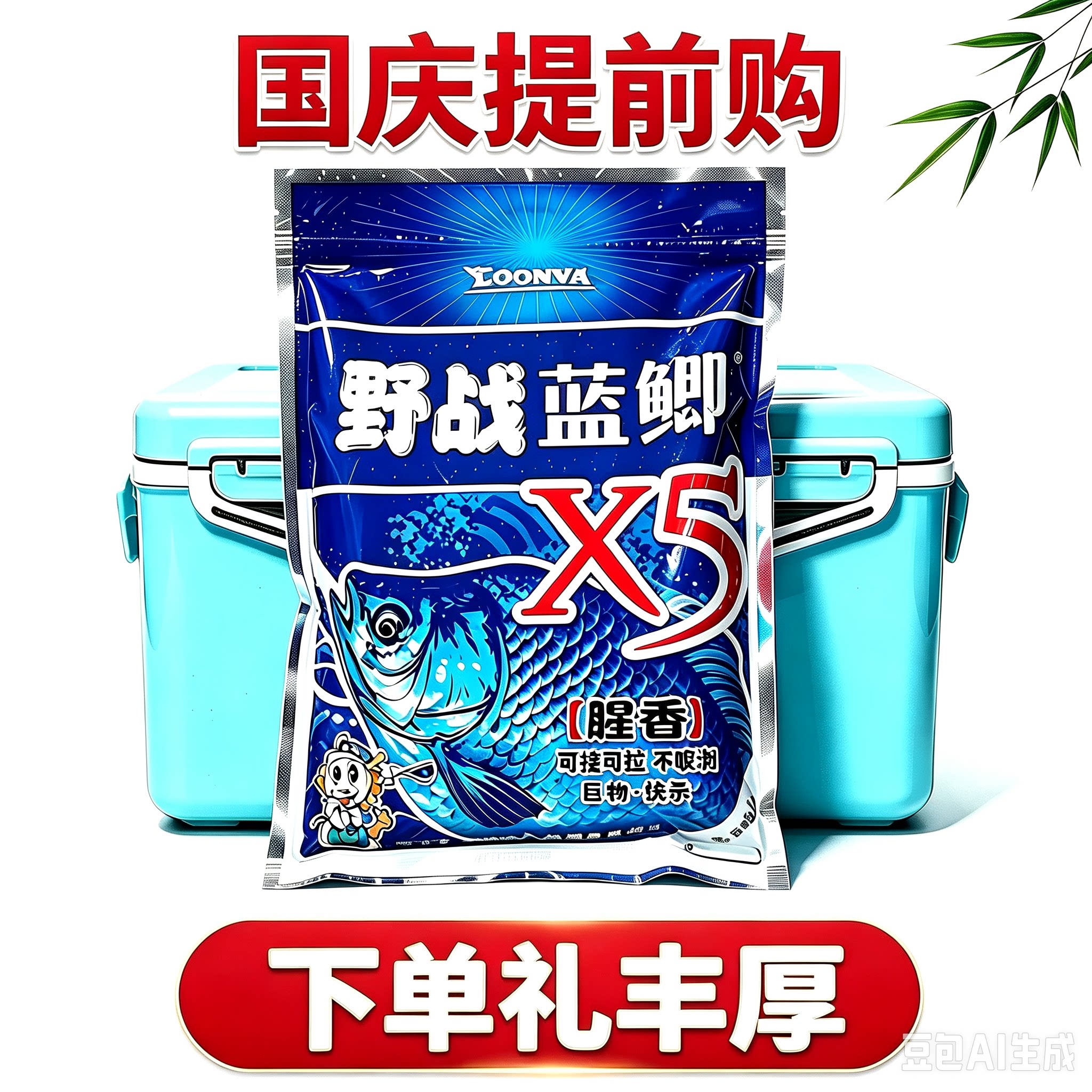 龙王恨野战蓝鲫X5粉末状台钓饵鲫鱼鲤鱼饵料