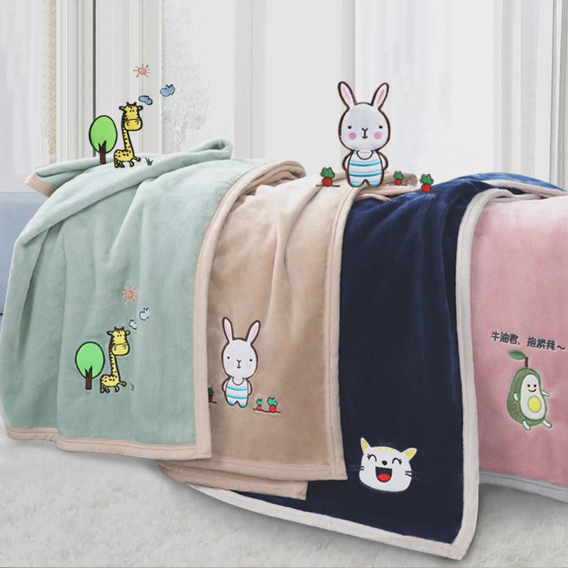 小毛毯盖毯被子沙发毯单人学生宿舍珊瑚绒毯O办公室午睡毯冬季加