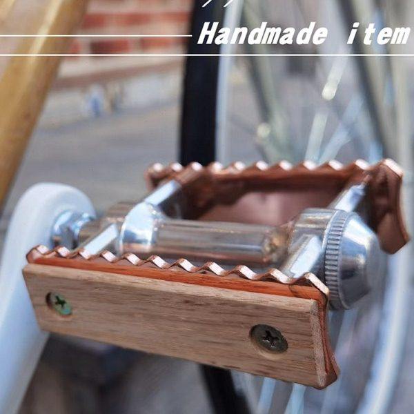 复古老自行车木片脚踏板城市通勤车死飞小轮跑脚蹬轻便单车踩踏板