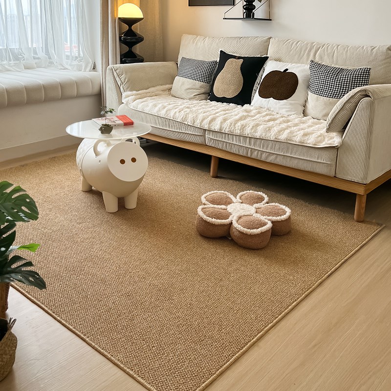 仿羊毛地毯客厅202o4新款轻奢高级感简约沙发毯纯色卧室仿剑麻地