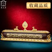 西藏式 线香盒 密宗卧香炉室内家用礼佛熏香炉供奉摆件大象莲花卧式