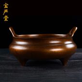 纯紫铜熏香炉檀香炉居家室内盘香炉仿古香炉茶道禅意复古香篆铜炉