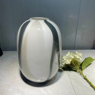 嘉乐家居大号原色简约奶油轻奢花瓶干花装饰餐桌摆件花瓶（H423）