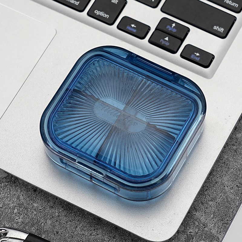 药盒便携药品分装盒密封防v潮磨切分药器随身携带一日三餐迷你药