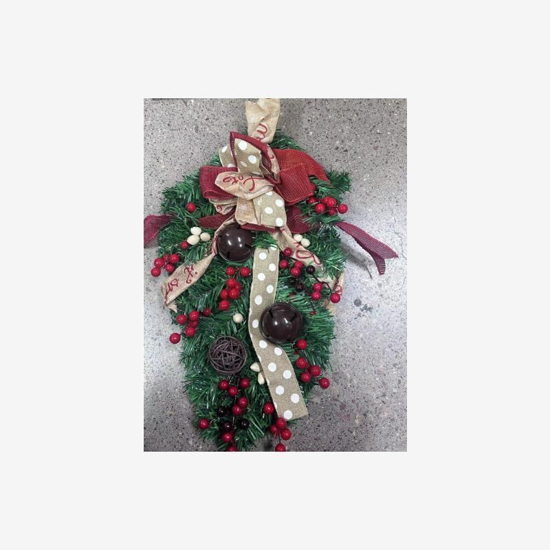 圣诞节快乐装饰品场景布置创意小挂G布花环圣诞树门挂件气氛装扮