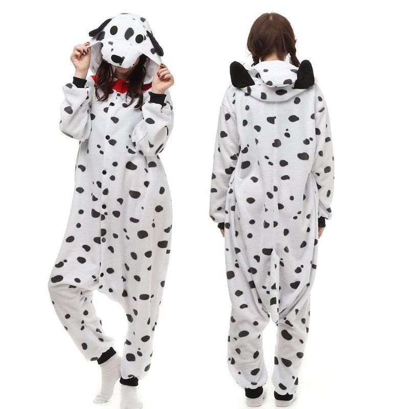 COS动漫斑点狗卡通连体睡衣男女万圣节公司派对舞台演出服小黄鸭