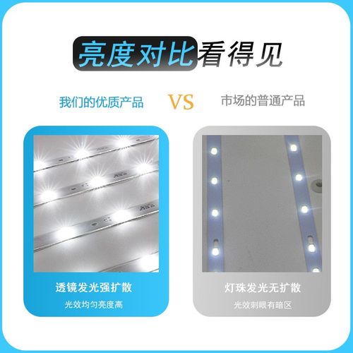 LED吸顶灯长条方形灯条灯带透镜贴片线条灯恒流光源硬灯条替换