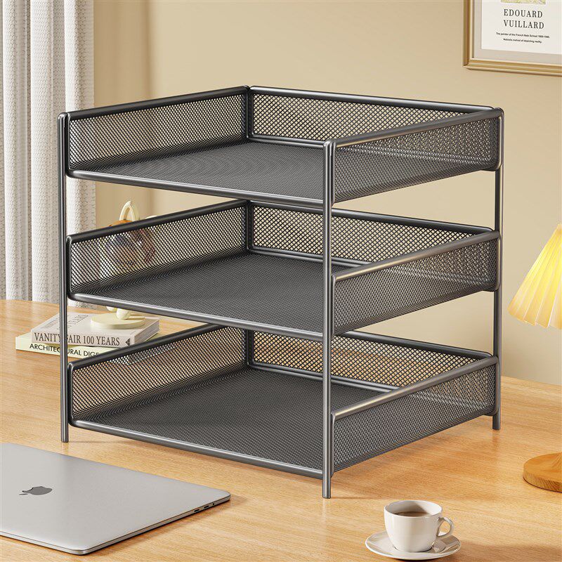 文件收纳架办公桌置物架桌面文件架办公桌收纳盒多层工位整理架多