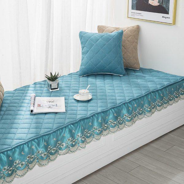 加厚亚麻防滑飘窗垫窗台垫阳台垫四季通用简约现代榻榻米子毯定做