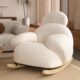 大白摇摇椅懒人沙发摇椅奶油风网红单人沙发躺椅客厅阳台休闲椅子