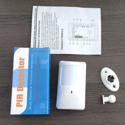 室内有线广角红外探测器 有线联网红外报警器 WIRED PIR sensor