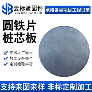 圆铁片桩芯板铁板圆盘铁块焊接圆管厚铁饼加厚垫圈圆垫片圆形铁片