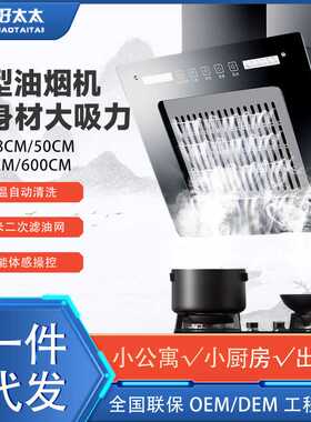 38cm公寓出租屋小型简易单灶侧吸式小户型厨房抽油烟机