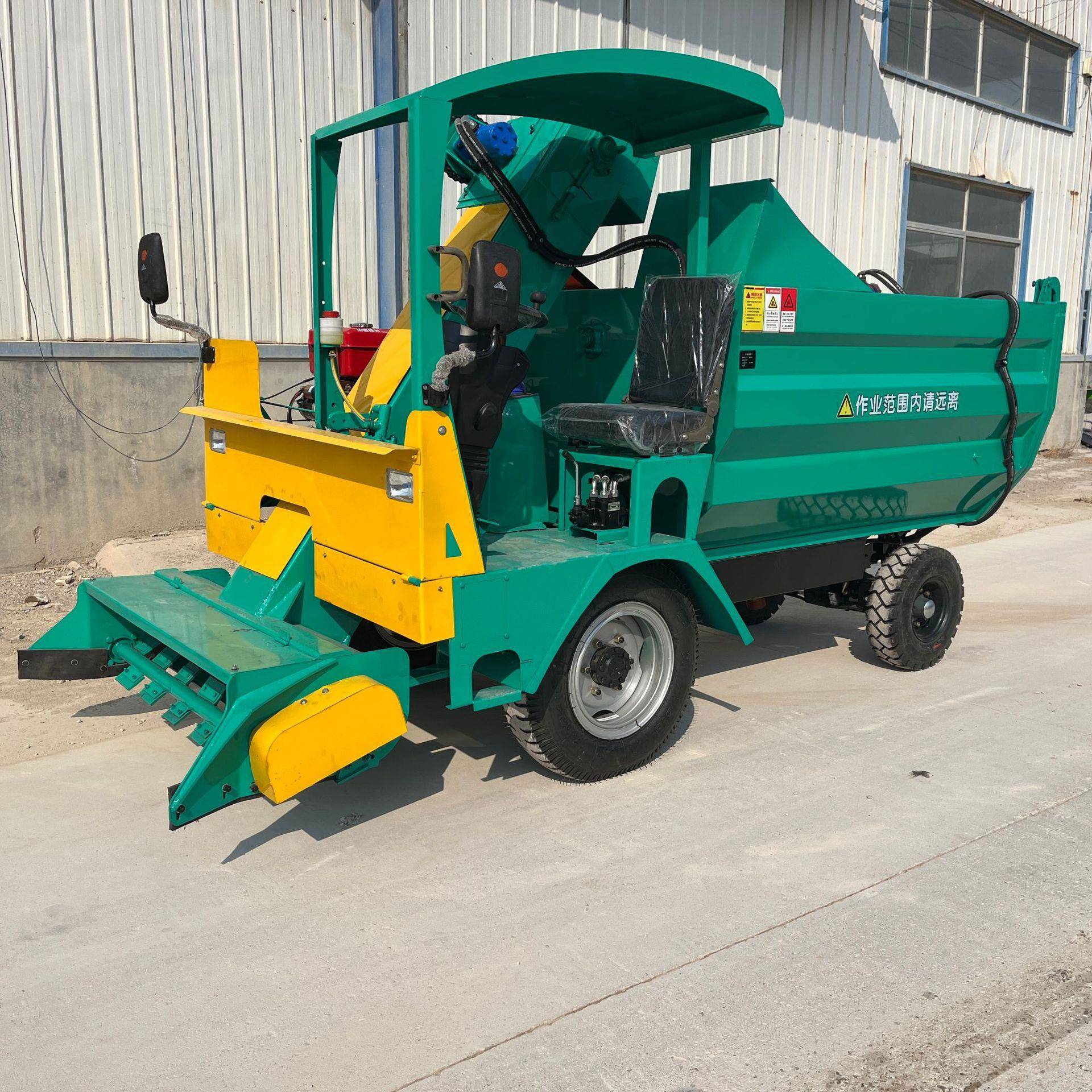 柴油大马力牛粪清理车五立方四轮清粪车液压自卸牛粪便除粪机