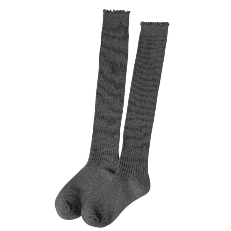 花边小腿袜女黑色春秋款配小皮鞋夏季薄款jk长筒女士美腿堆堆透气