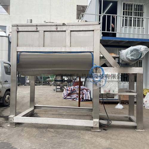 电话咨询牛奶钙粉不锈钢混合桶镜面卧式搅拌机2吨双螺带拌料桶