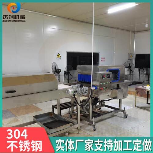 党参水果片淋巧设克力片设备 休闲食品糖果挂糖机器 JC-400淋浆怡