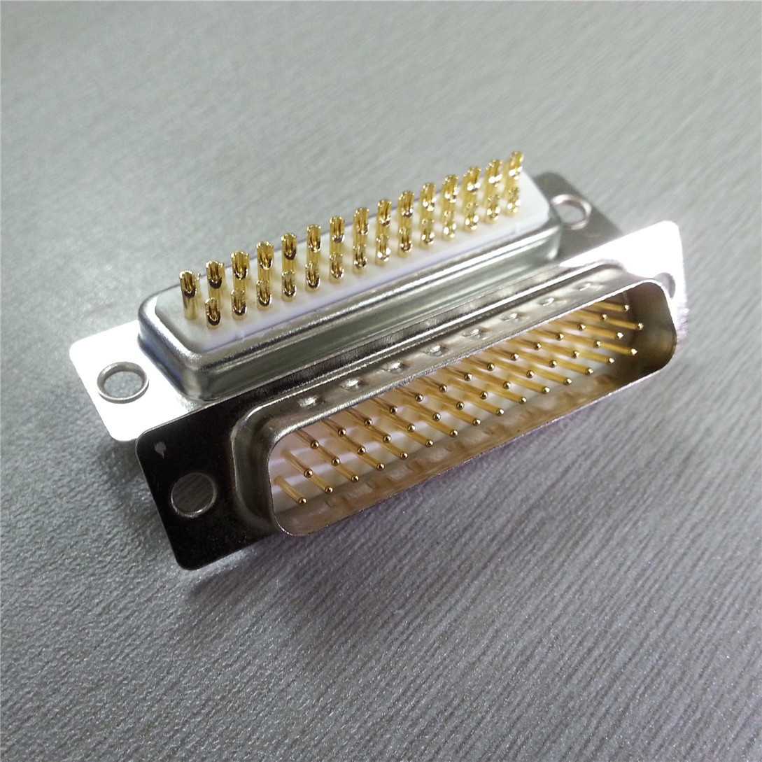 优联康白色车针D-SUB44P连接器 高密度焊线式HDB44PIN公头针座