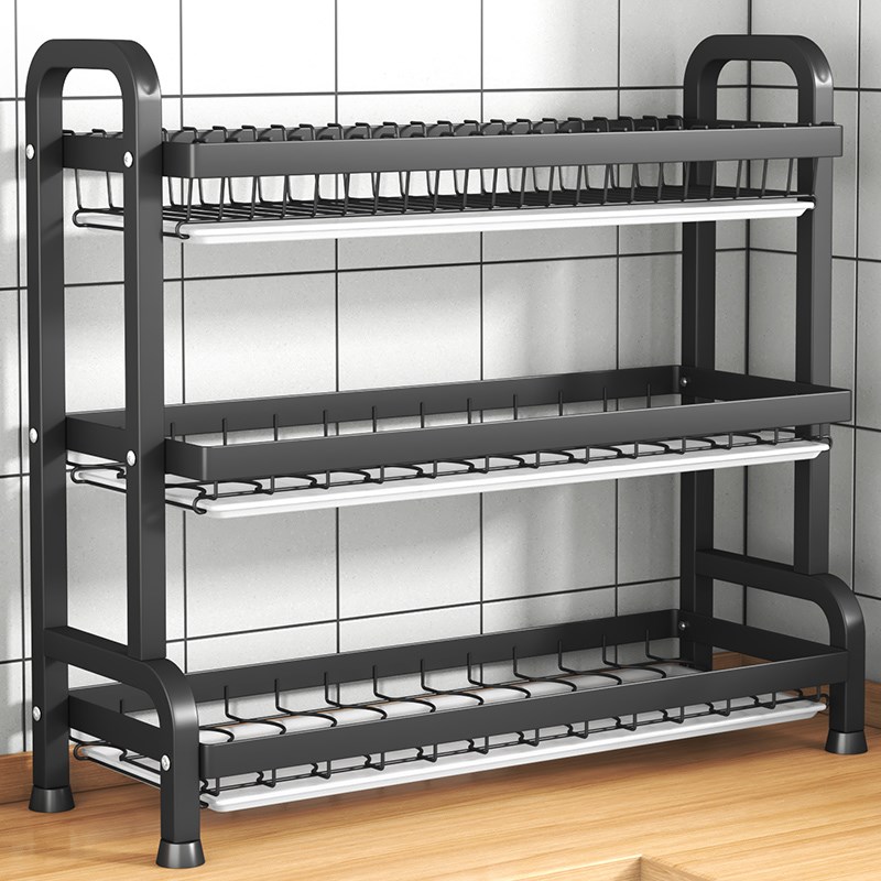 厨房置物架碗碟碗盘收纳架v沥水架家用多功能放碗架碗筷收纳碗柜