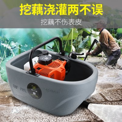 藤原汽油机水泵 高扬程农用汽油灌溉泵 船式自吸抽水机 挖藕工具