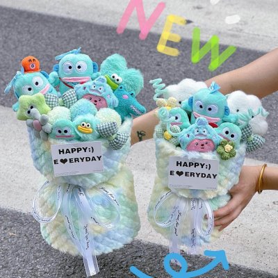 创意玩偶成品花束丑鱼汉顿送女朋友生日礼物送女生闺蜜搞怪礼物