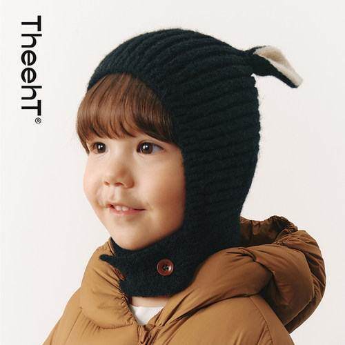 THEEHT童装秋冬新品男女童儿童帽子意大利圈圈羊毛小马帽
